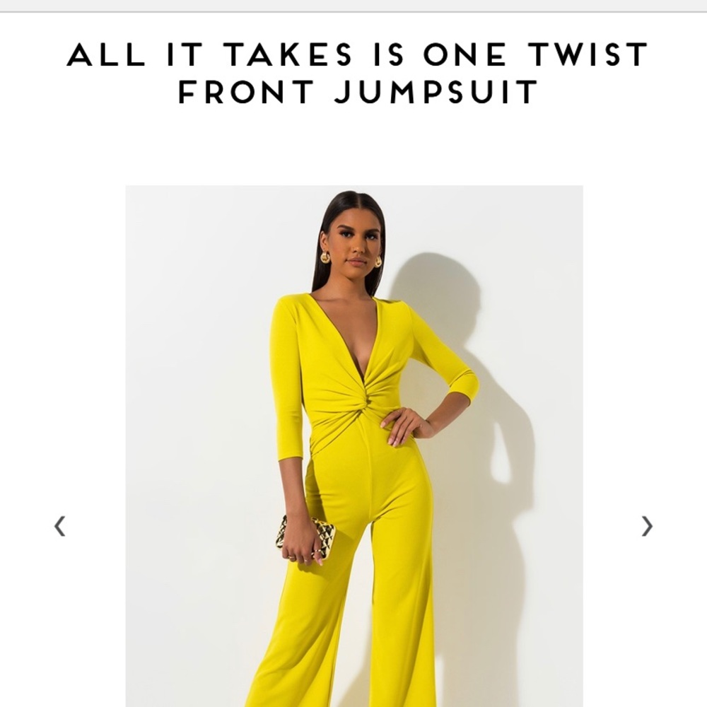Yellow jumpsuit